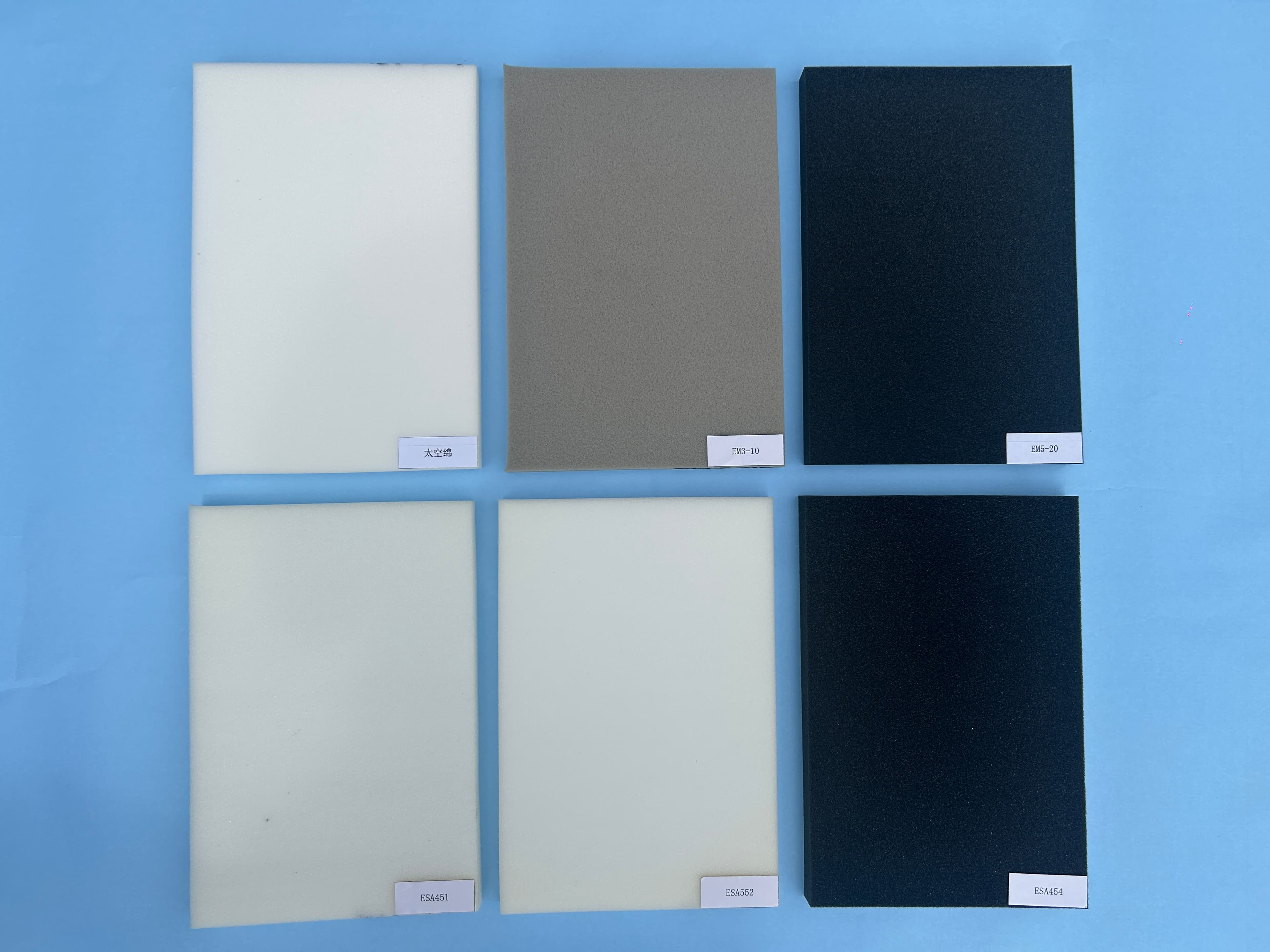 Protective packaging and comfort support foam sample sheets